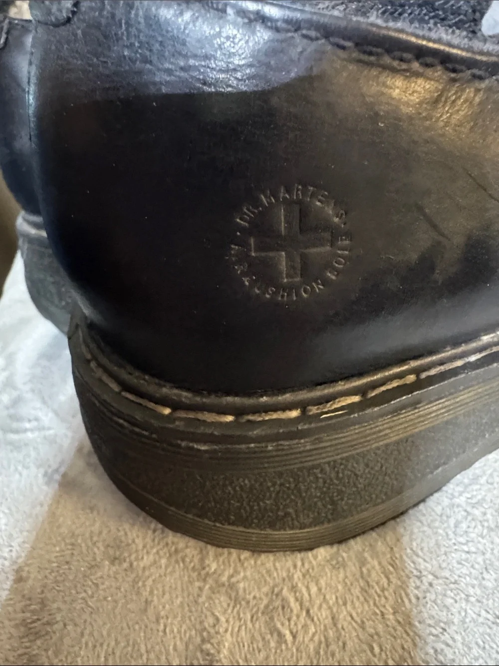 Dr. Martens Black Vintage “Candie” Mary Jane Platform Shoes